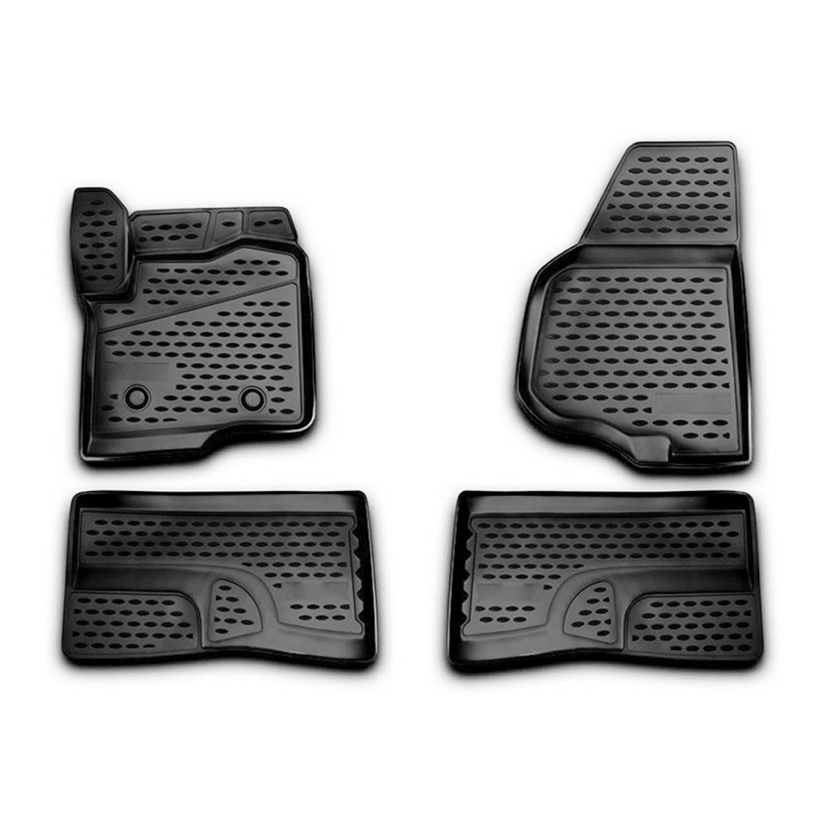 Ford F-350 Super Duty Floor Mats - Omac - Rubber TPE - Black - '09-'14